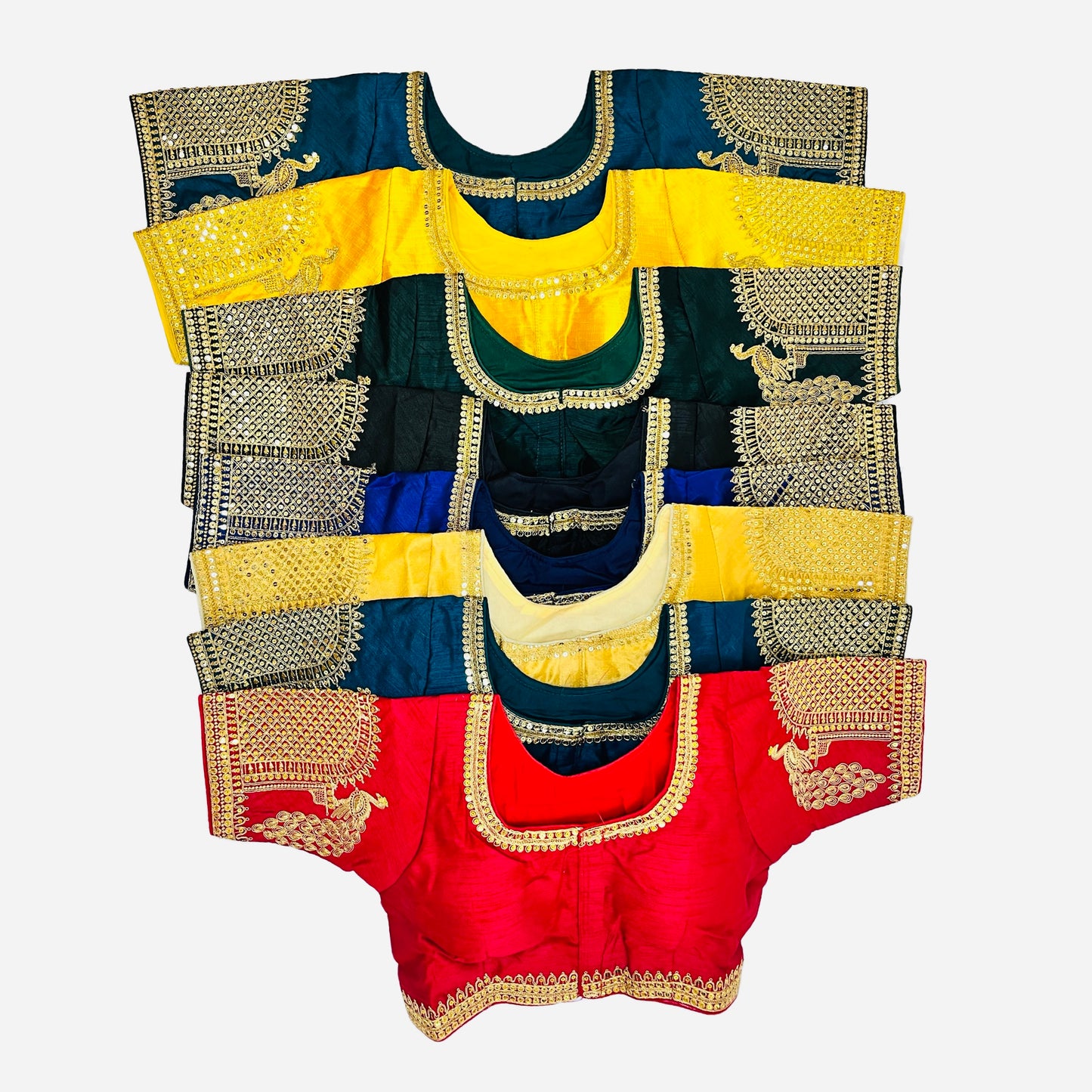 Beautiful Peacock Blue Colour Peacock Zari Work with Coding Twins Sequence Readymade Blouse, Readymade Padded Blouse, Women Blouse, Wedding Blouse