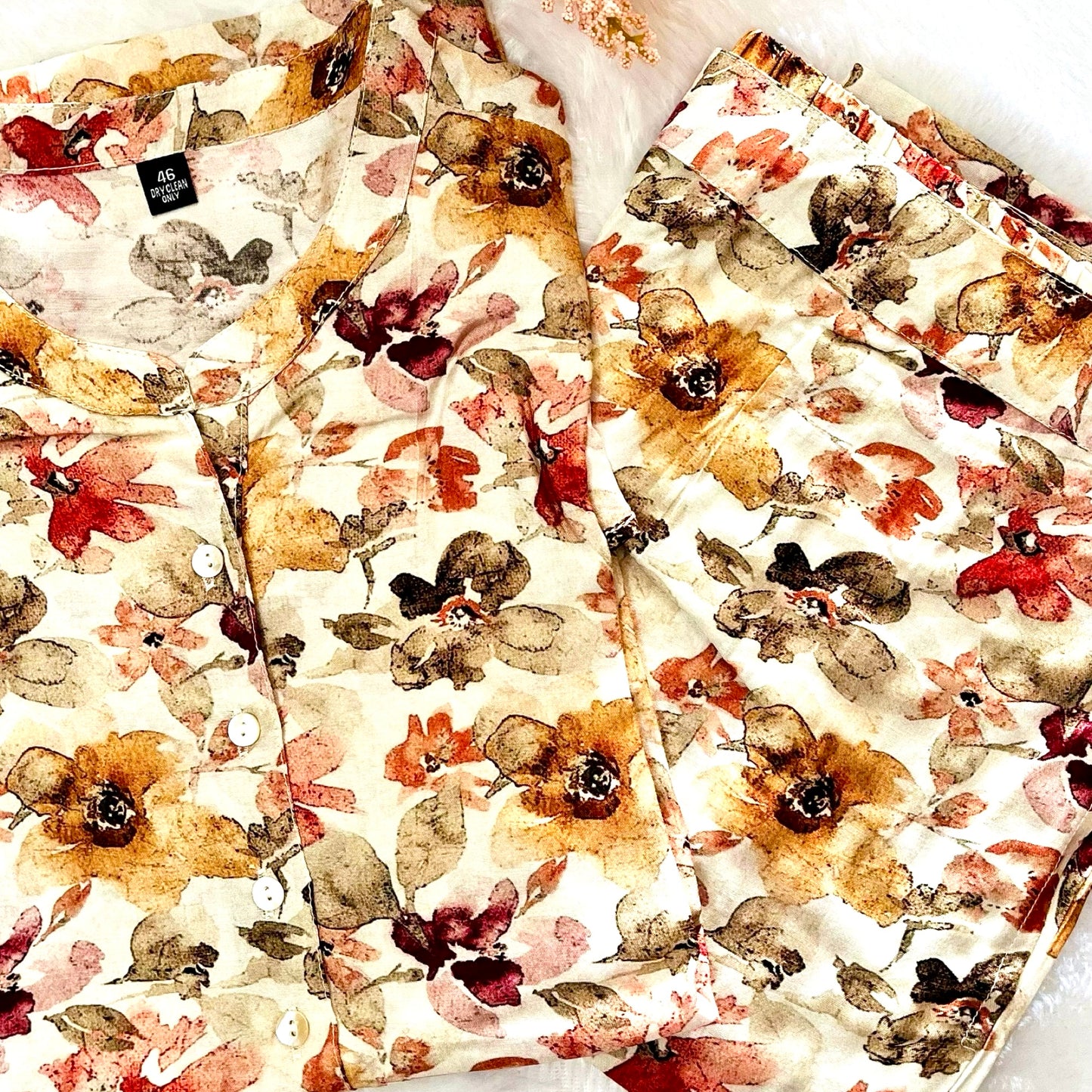 Premium Pure Muslin Silk Digital Print Co-Ord Set