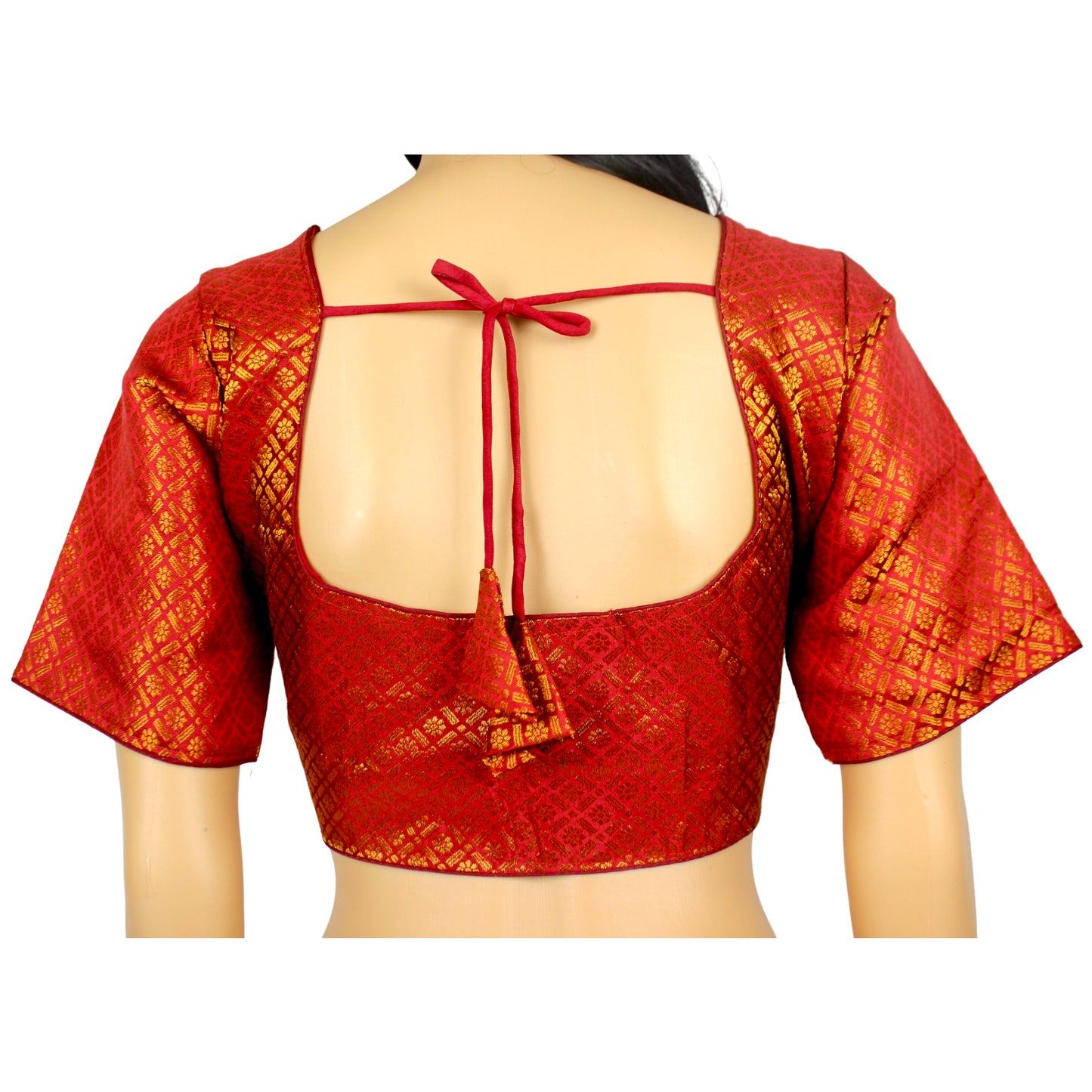 Traditional Maroon Color Golden Butti Readymade Blouse, Traditional Blouse