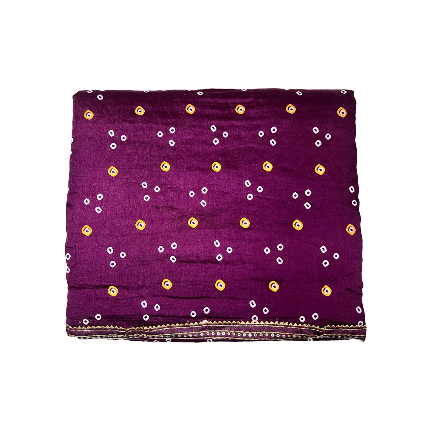 Beautiful Purple Color Bandhani Print with Cotton Mix Bandhej saree