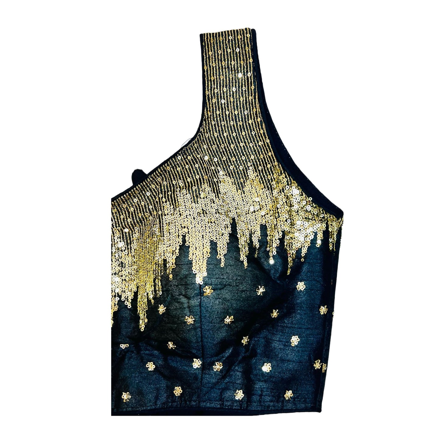 Black Color Milan Silk Sequence Work Readymade Blouse, Designer Blouse, Crop Top, Tunic Top, Fancy Blouse, Party Wear Blouse, Wedding Blouse