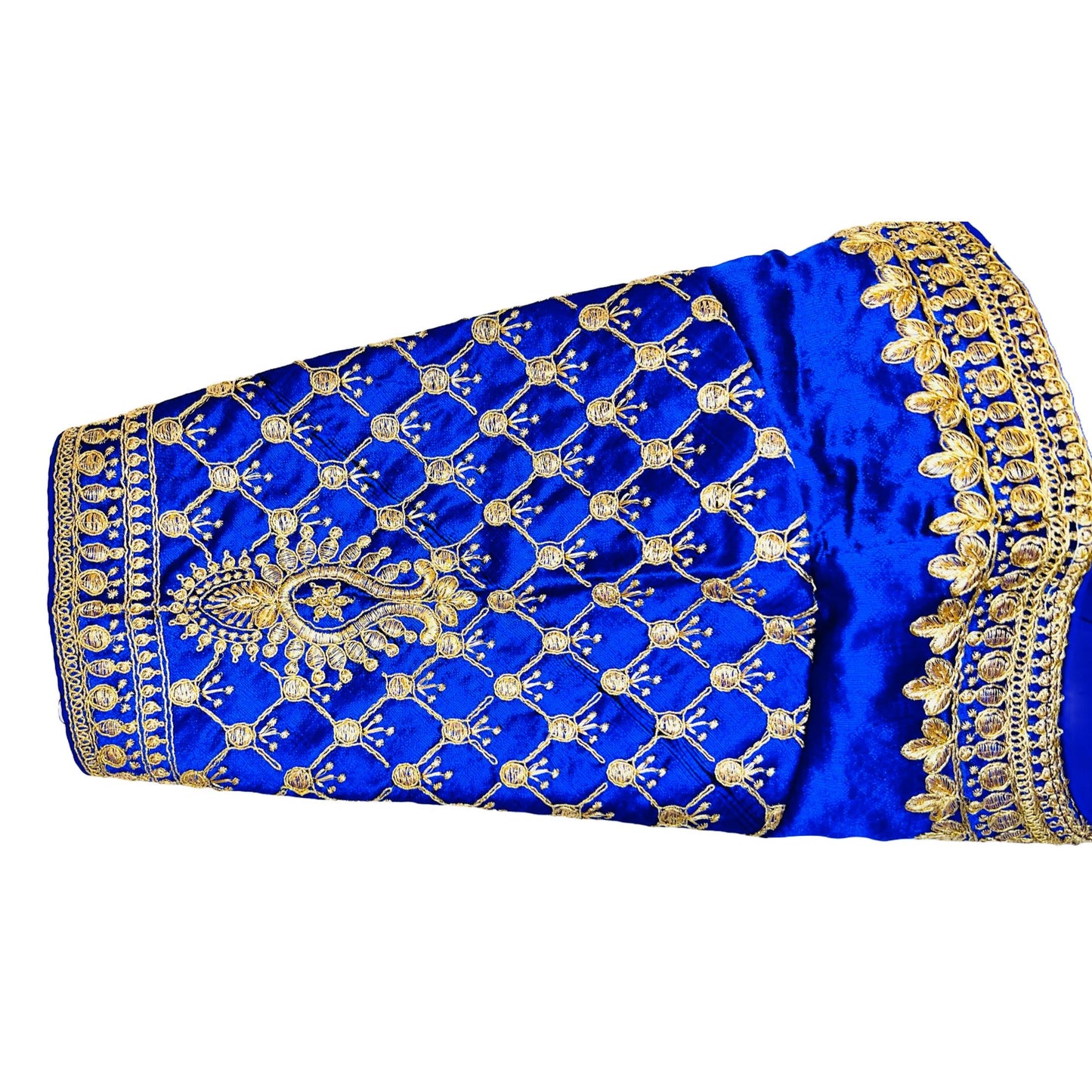 Blue Color Trendy Women's Jacquard Embroidered Readymade Blouse, Designer Blouse, Crop Top, Tunic Top, Fancy Blouse, Bridal Blouse, Party Wear Blouse, Padded Blouse, Choli Blouse, Wedding Blouse