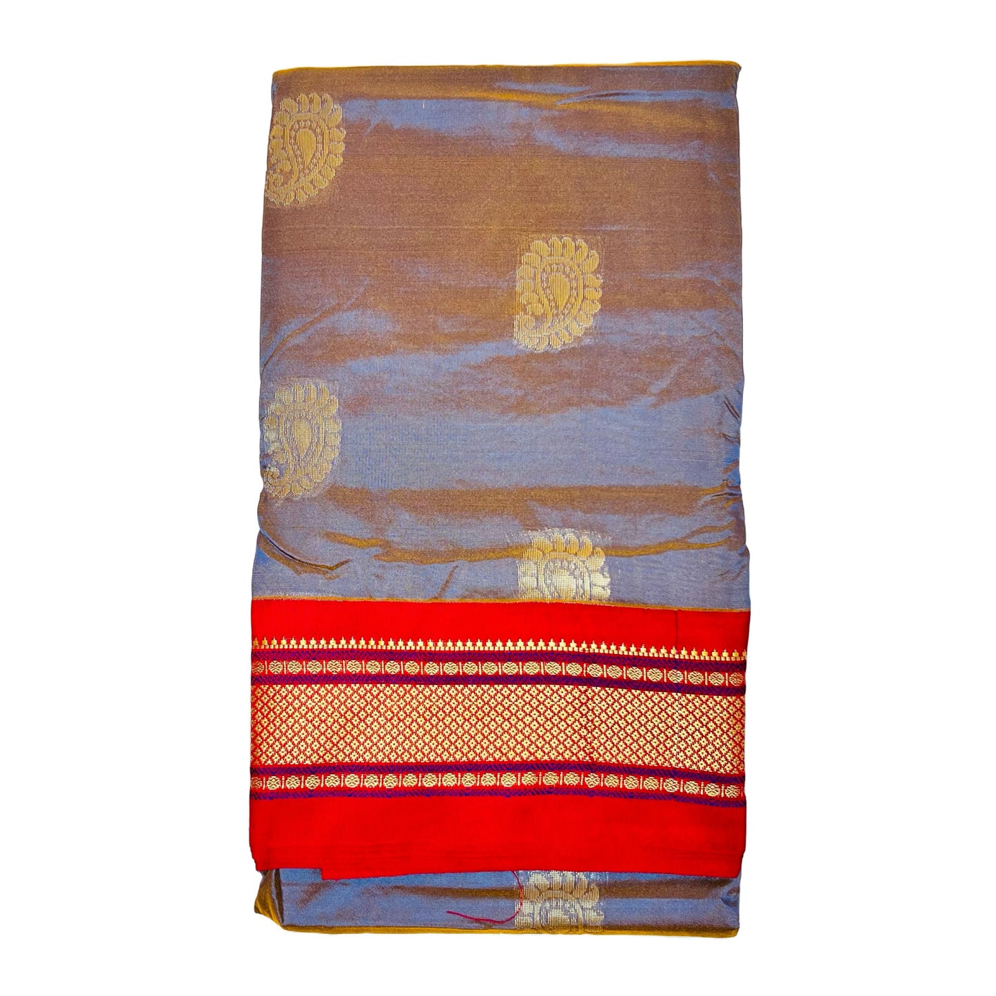 Dual_Tone_Gray_and_Red_Semi_Silk_Paithani_Saree_single