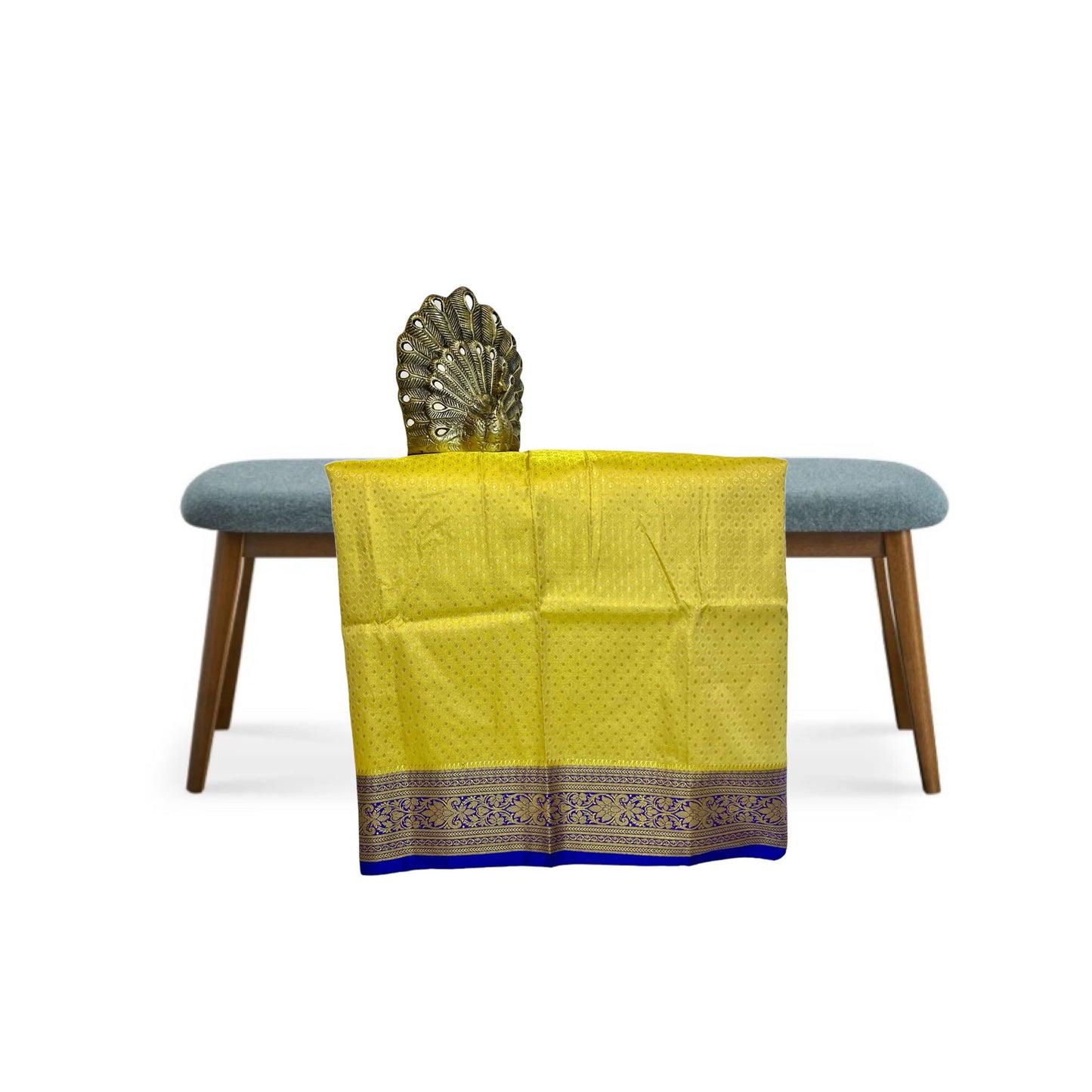 Lemon Yellow Color Kanjivaram Silk Saree