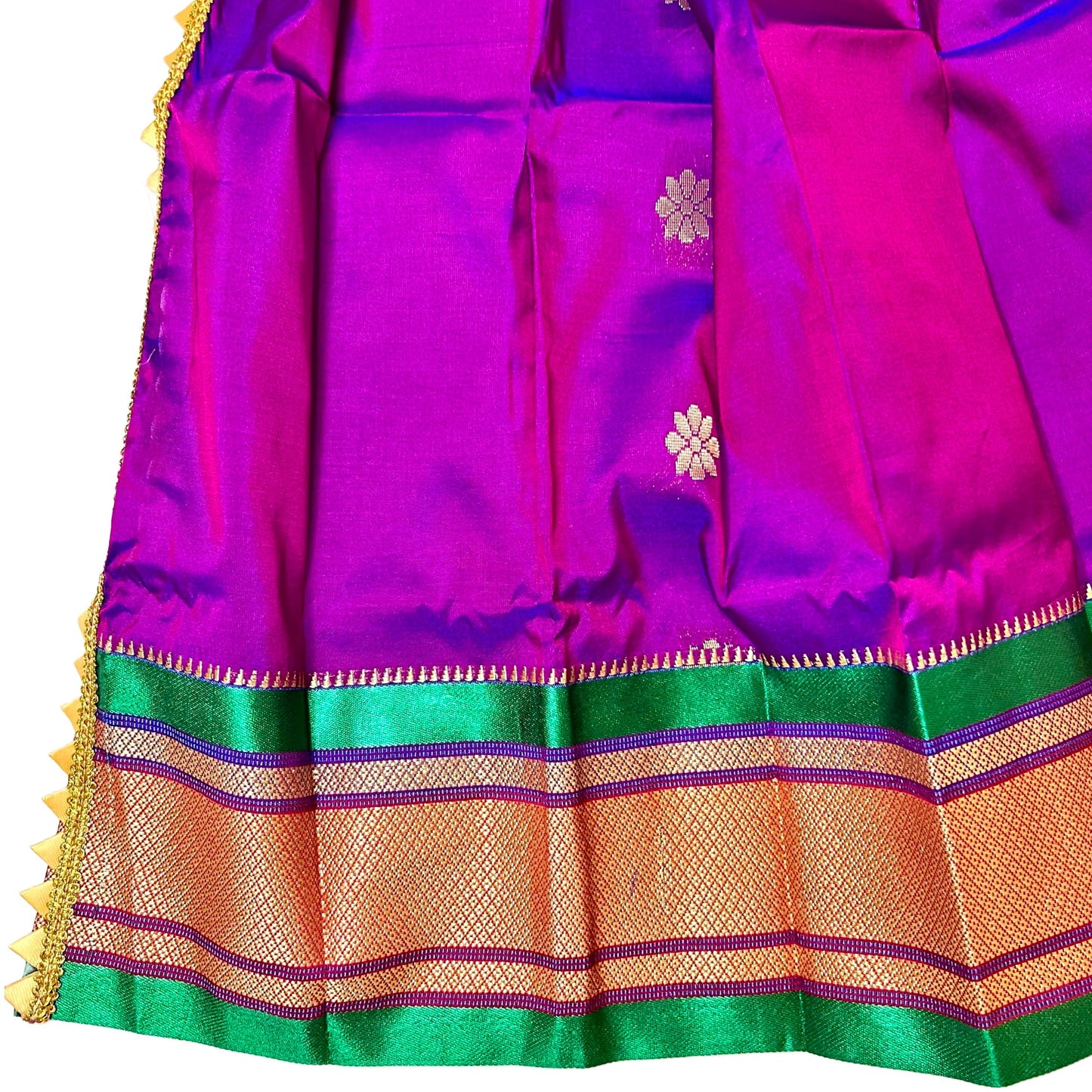 Magenta Paithani Gudi Vastra, Readymade Paithani Saree for Gudi Padwa Pooja Close