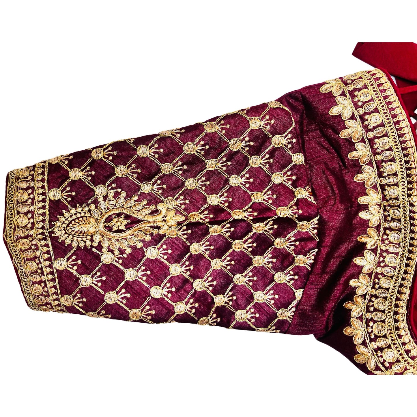 Maroon Color Trendy Women's Jacquard Embroidered Readymade Blouse, Designer Blouse, Crop Top, Tunic Top, Fancy Blouse, Bridal Blouse, Party Wear Blouse, Padded Blouse, Choli Blouse, Wedding Blouse