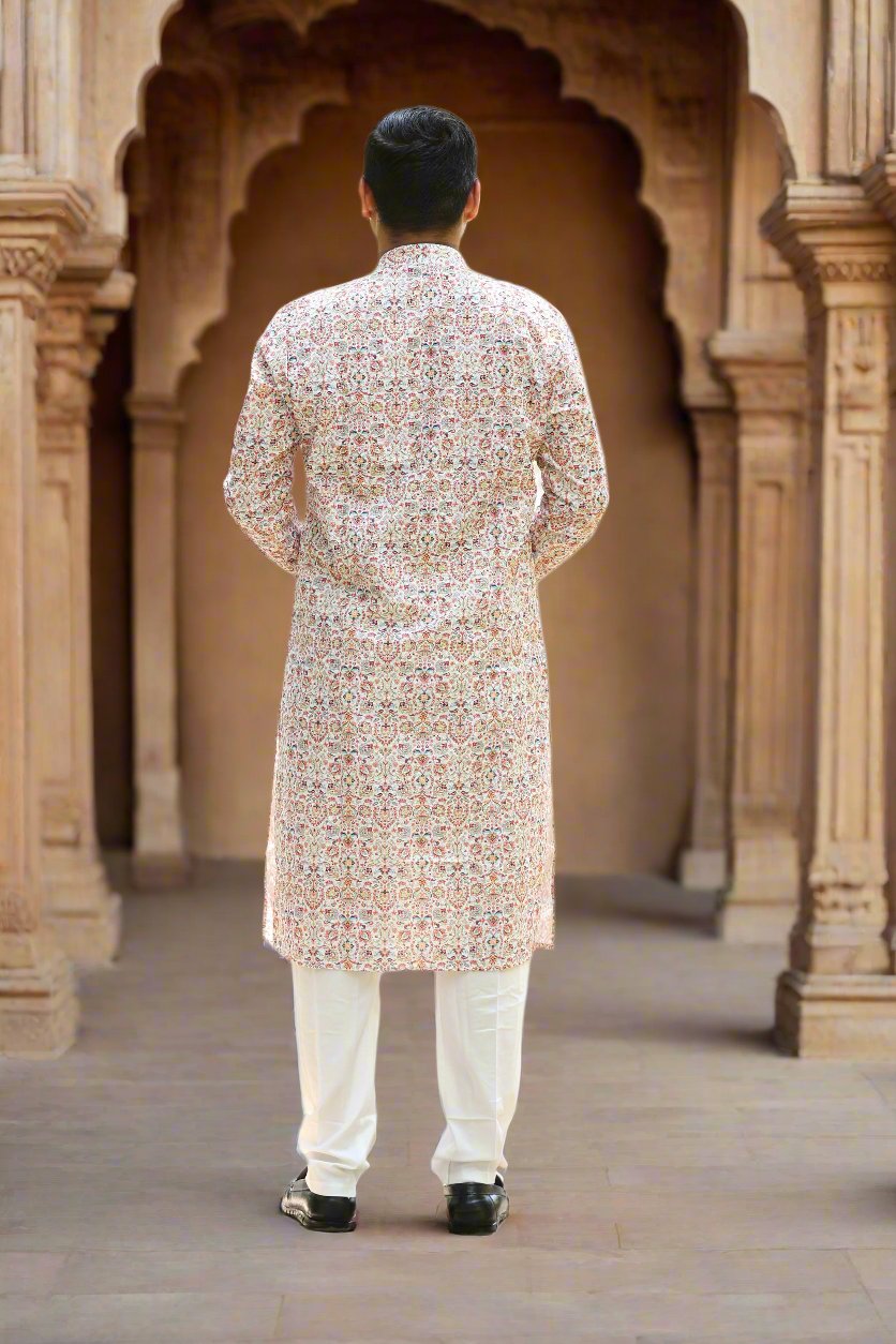 Mens_White_Multicolor_Digital_Print_Embroidery_Sequence_Work_Kurta_Pajama_Set_Back