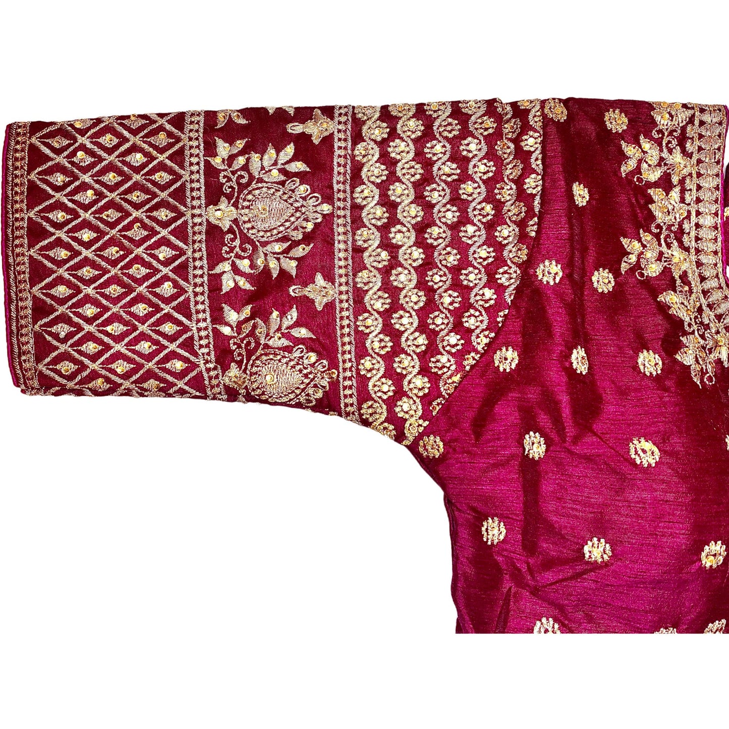 Pinkish Red Color Gold Embroidered Readymade Blouse, Padded Blouse, Designer Blouse , Wedding Blouse