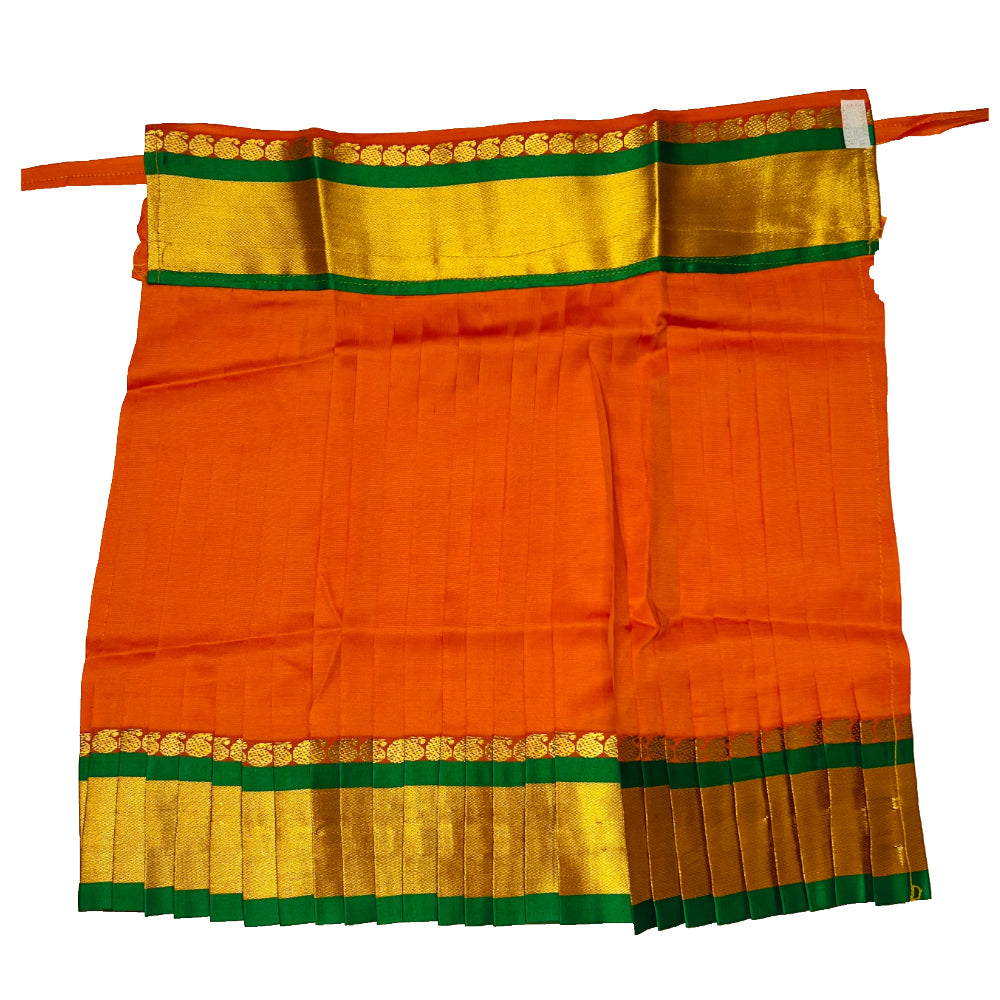 Orange Varalakshmi Kalasam/Kalash Saree, Navaratri Goddess Silk Saree , Mata Rani, Devi, Durga, Maa Laxmi Poshak, Margashirsha Devi Saree