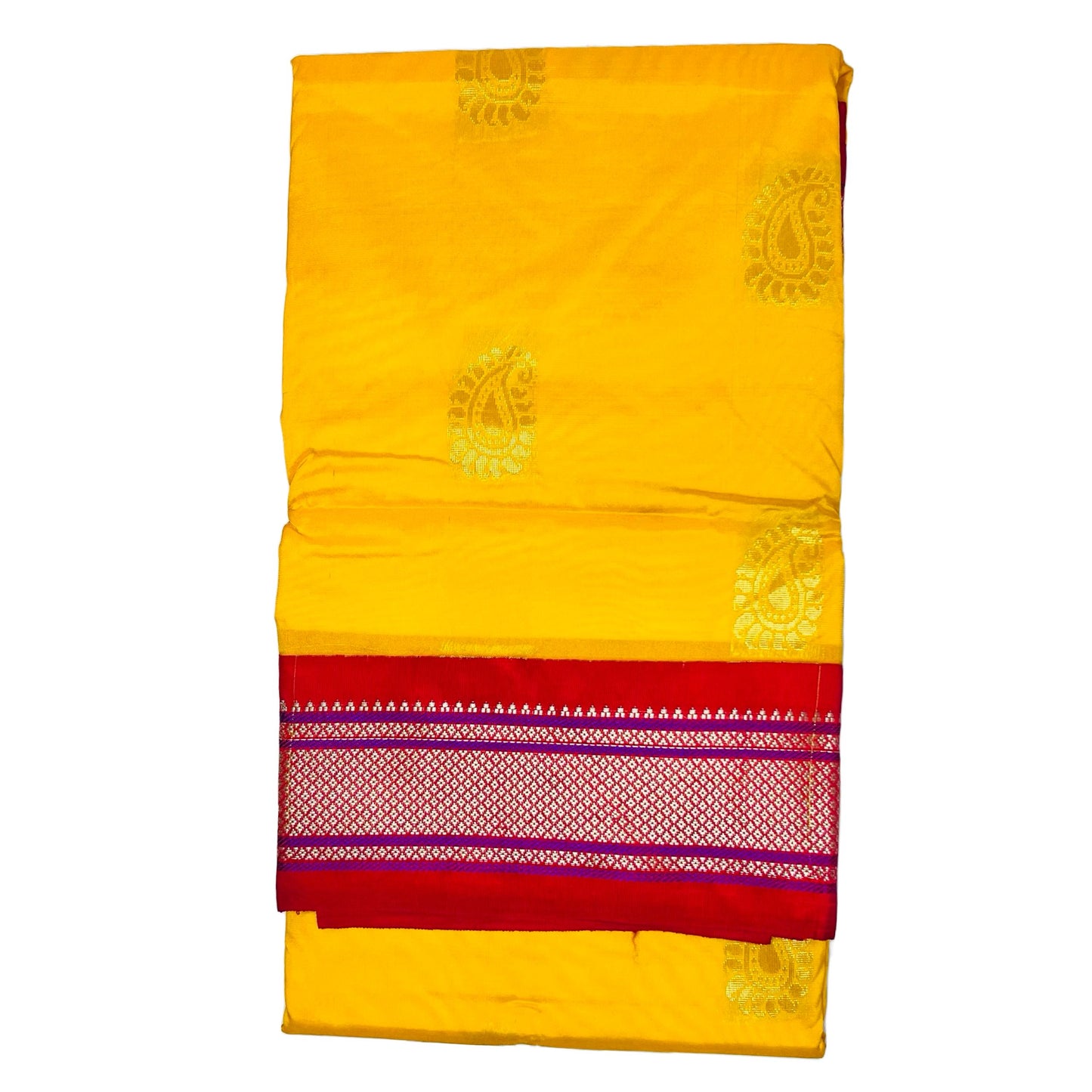 Yellow_and_Red_Semi_Silk_Paithani_Saree_single