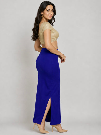 Royal Blue Saree Shapewear Petticoat for Women | Saree Inner Skirt | Mermaid Fit Saree Underskirt | Saree Shaper |Comfortable Saree wear