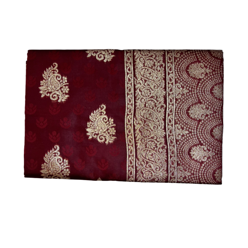 jacquard-brown-banarasi-silk-Saree