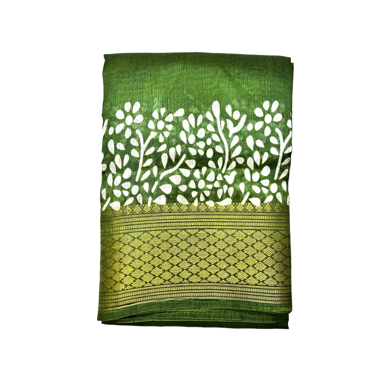 Soft Slub Cotton Silk Saree With Batik Print