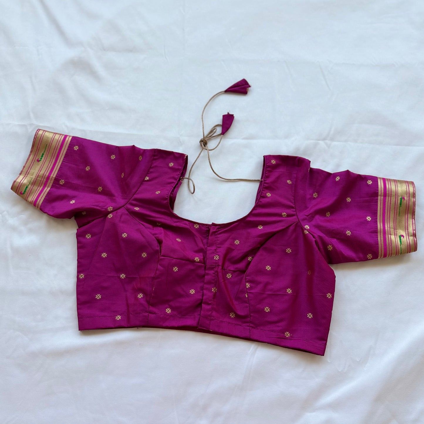 Ready to Wear Nauvari Saree with Blouse | Wine Shahi Mastani Style | Semi Silk Paithani 9 Yard Saree | Fully Stitched Maharashtrian Saree