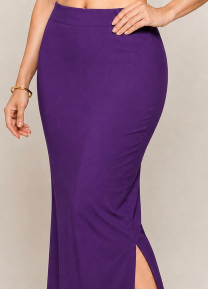 Purple Saree Shapewear Petticoat for Women | Saree Inner Skirt |Mermaid Fit Saree Underskirt |Side Slit Saree Shaper |Comfortable Saree wear