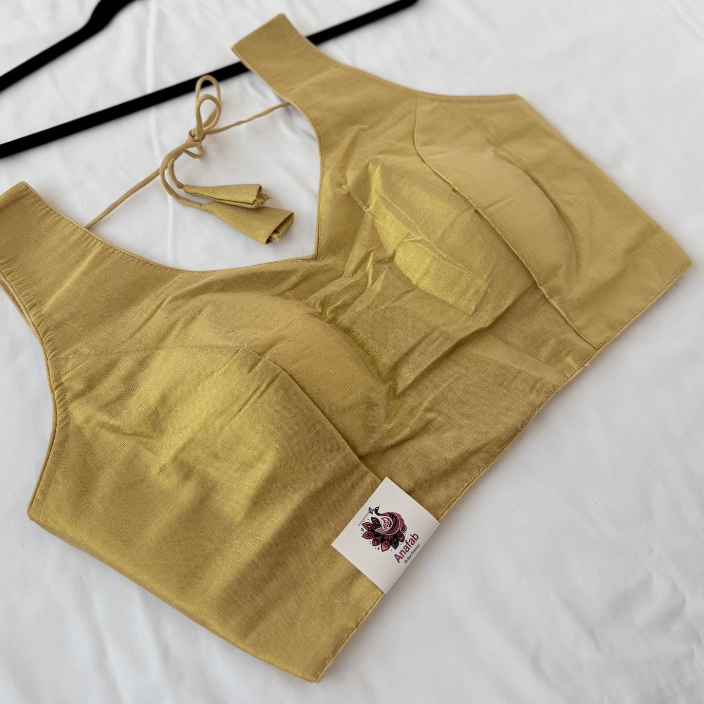 Antique Gold Tissue Silk Saree Blouse, Ready to Wear Golden Blouse, Padded V Neck Blouse, Indian Saree Blouse, Festive Wedding Blouse , Crop