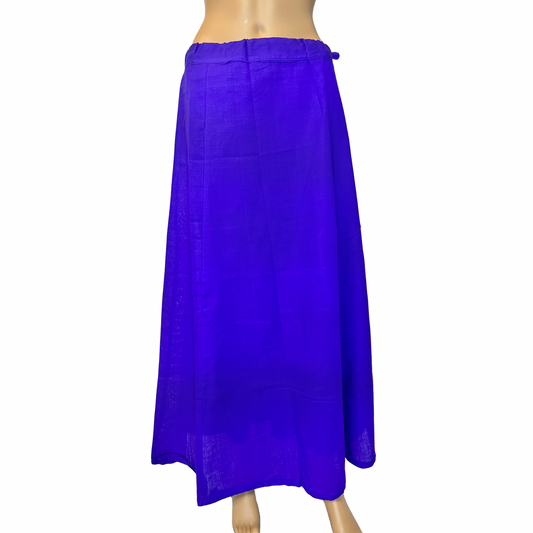 Violet Blue Color Petticoat/Inner Skirts/Saya for Saree, Lining Skirt, Comfortable to wear , Readymade Petticoat