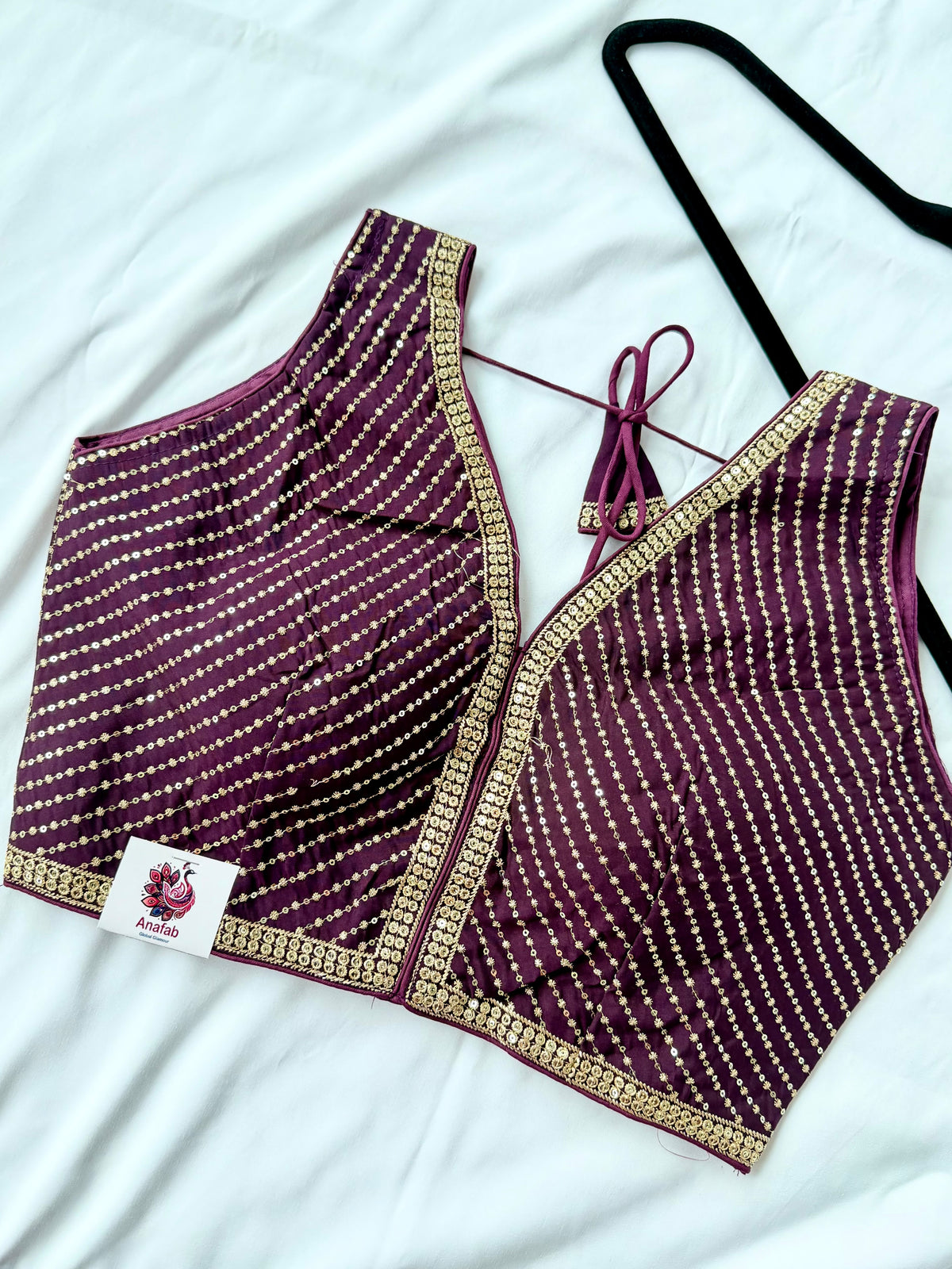Wine Purple Saree Blouse, V Neck Zari Embroidered Blouse, Sleeveless Ready to Wear Indian Blouse, Wedding Festive Blouse, Crop top, lehenga