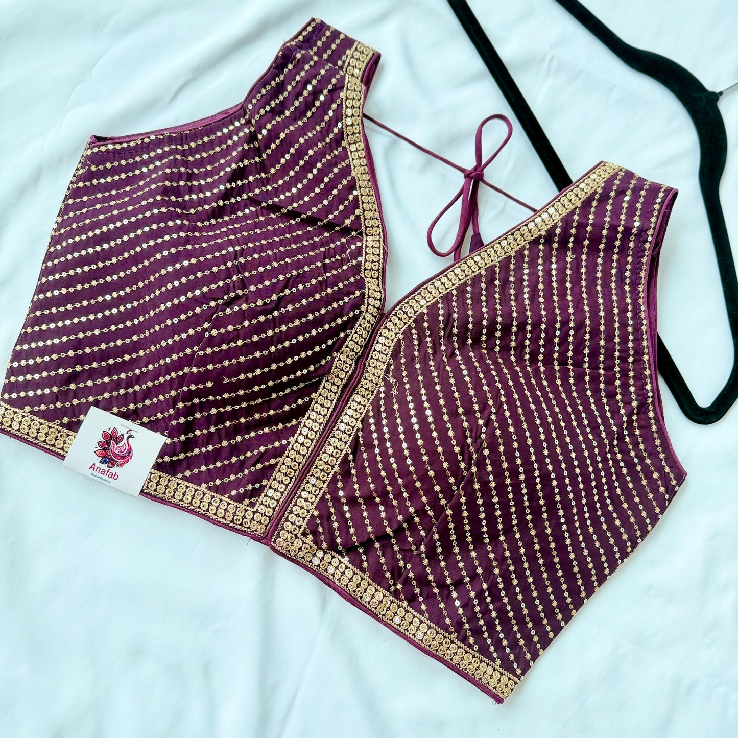 Wine Purple Saree Blouse, V Neck Zari Embroidered Blouse, Sleeveless Ready to Wear Indian Blouse, Wedding Festive Blouse, Crop top, lehenga