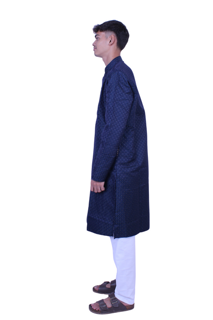 Men’s Peacock Blue Kurta Pajama Set | Indian Wedding Outfit | Festive & Party Wear for Men | Traditional Ethnic Wear, engagement outfit