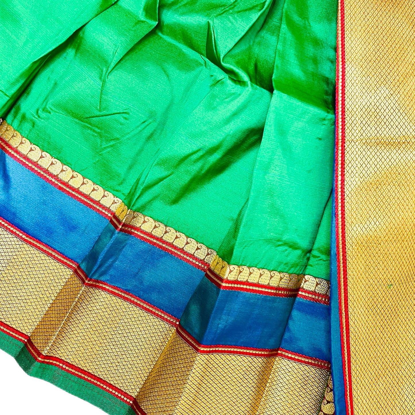 Aqua Green Paithani Gudi Vastra_Close