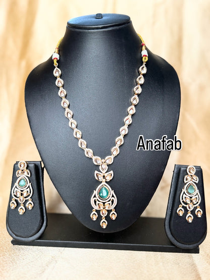 Elegant Kundan Necklace with Turquoise Pendant and Earrings | Party & Bridal Jewelry, ad jewelry, designer necklace, stone jewelry