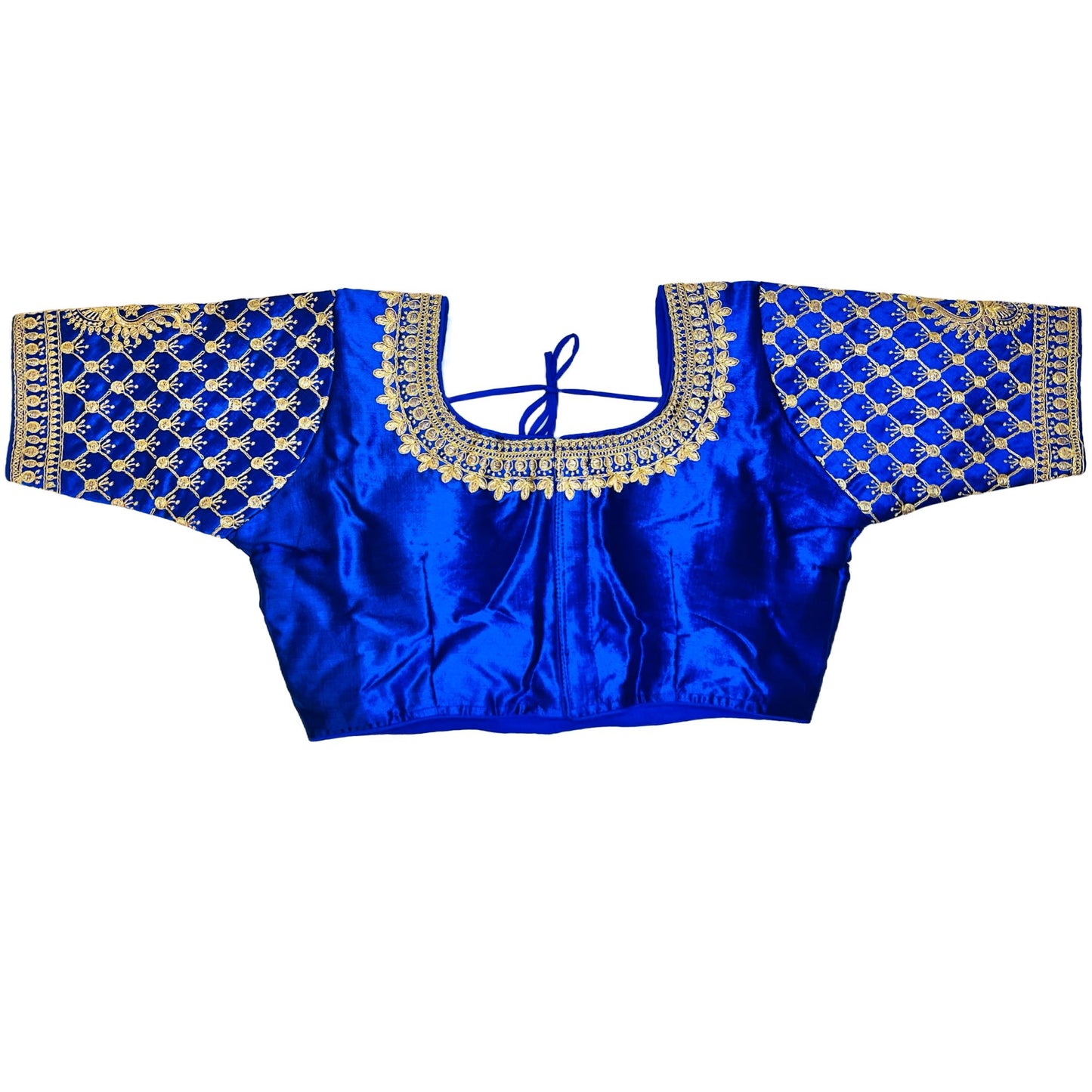 Blue Color Trendy Women's Jacquard Embroidered Readymade Blouse, Designer Blouse, Crop Top, Tunic Top, Fancy Blouse, Bridal Blouse, Party Wear Blouse, Padded Blouse, Choli Blouse, Wedding Blouse