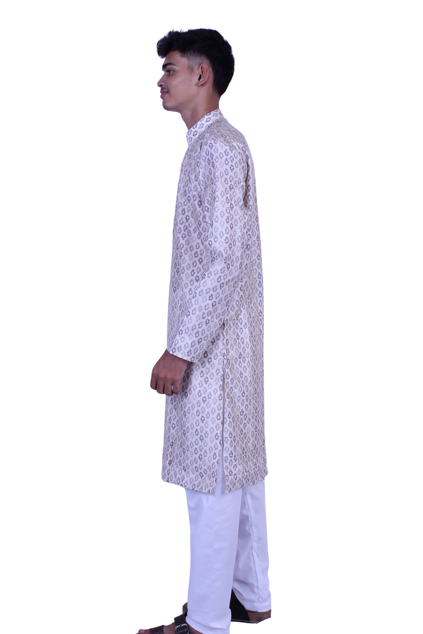 Men’s Beige Printed Kurta Pajama Set | Indian Ethnic Wear for Wedding, Festival & Party, Mens Traditional wear, Engagement outfit