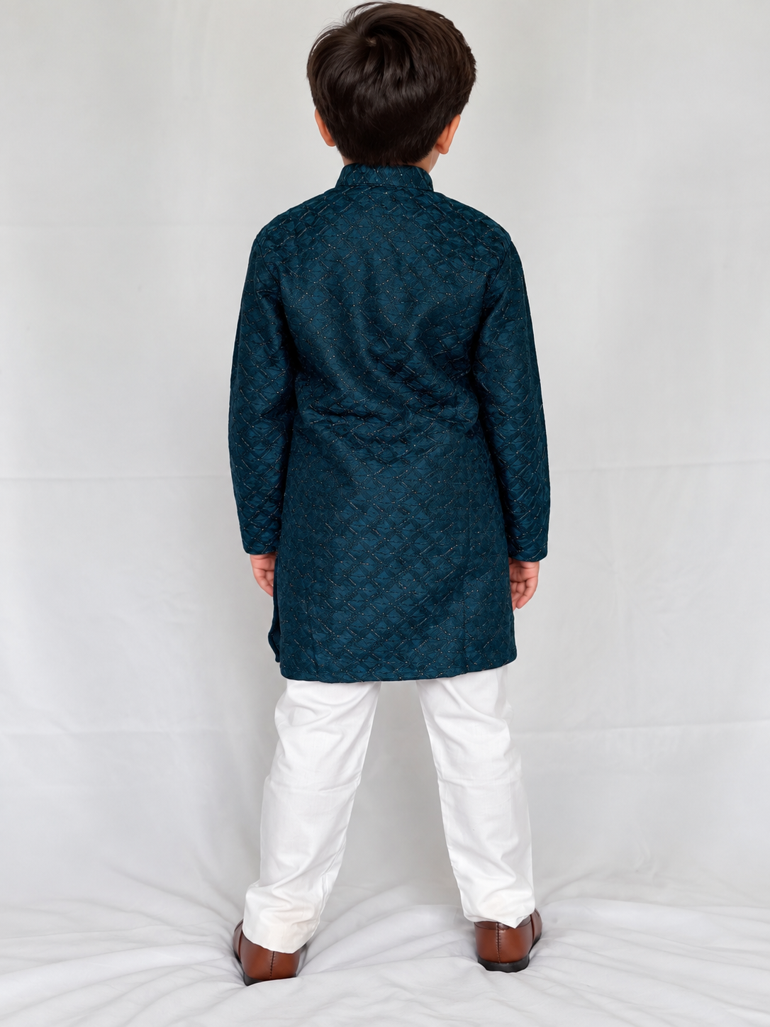 Boys Teal Blue Kurta Pajama Set, Soft Imported Fabric Kids Indian Ethnic Wear, Diwali Wedding Festive Outfit, Diwali traditional outifit,