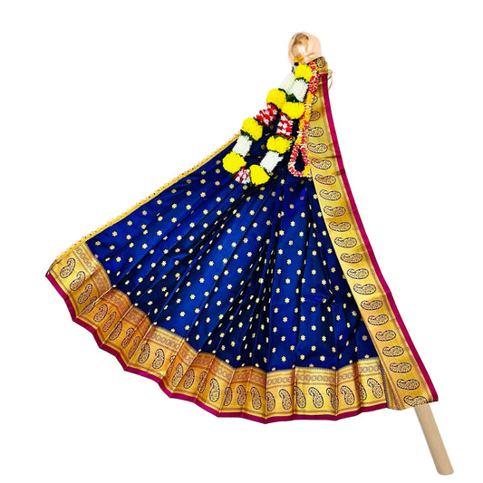 Dark Blue Paithani Gudi Vastra