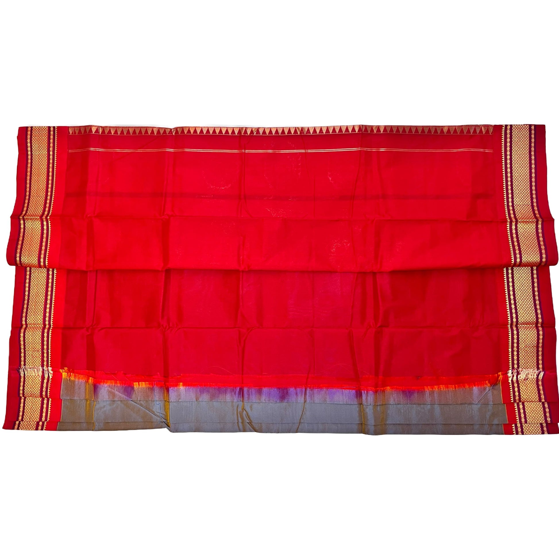 Dual_Tone_Gray_and_Red_Semi_Silk_Paithani_Saree_blouse