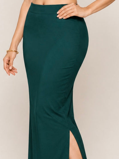 Bottle green Saree Shapewear Petticoat for Women | Saree Inner Skirt | Mermaid Fit Saree Underskirt | Saree Shaper |Comfortable Saree wear