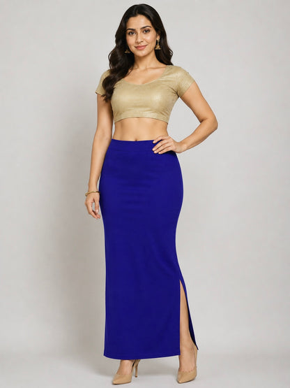 Royal Blue Saree Shapewear Petticoat for Women | Saree Inner Skirt | Mermaid Fit Saree Underskirt | Saree Shaper |Comfortable Saree wear