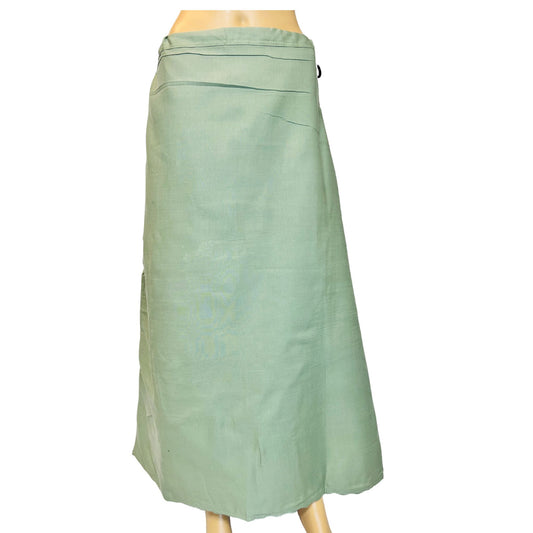 Greenish Grey Petticoat/Inner Skirts/Saya for Saree, Lining Skirt, Comfortable to wear , Readymade Petticoat