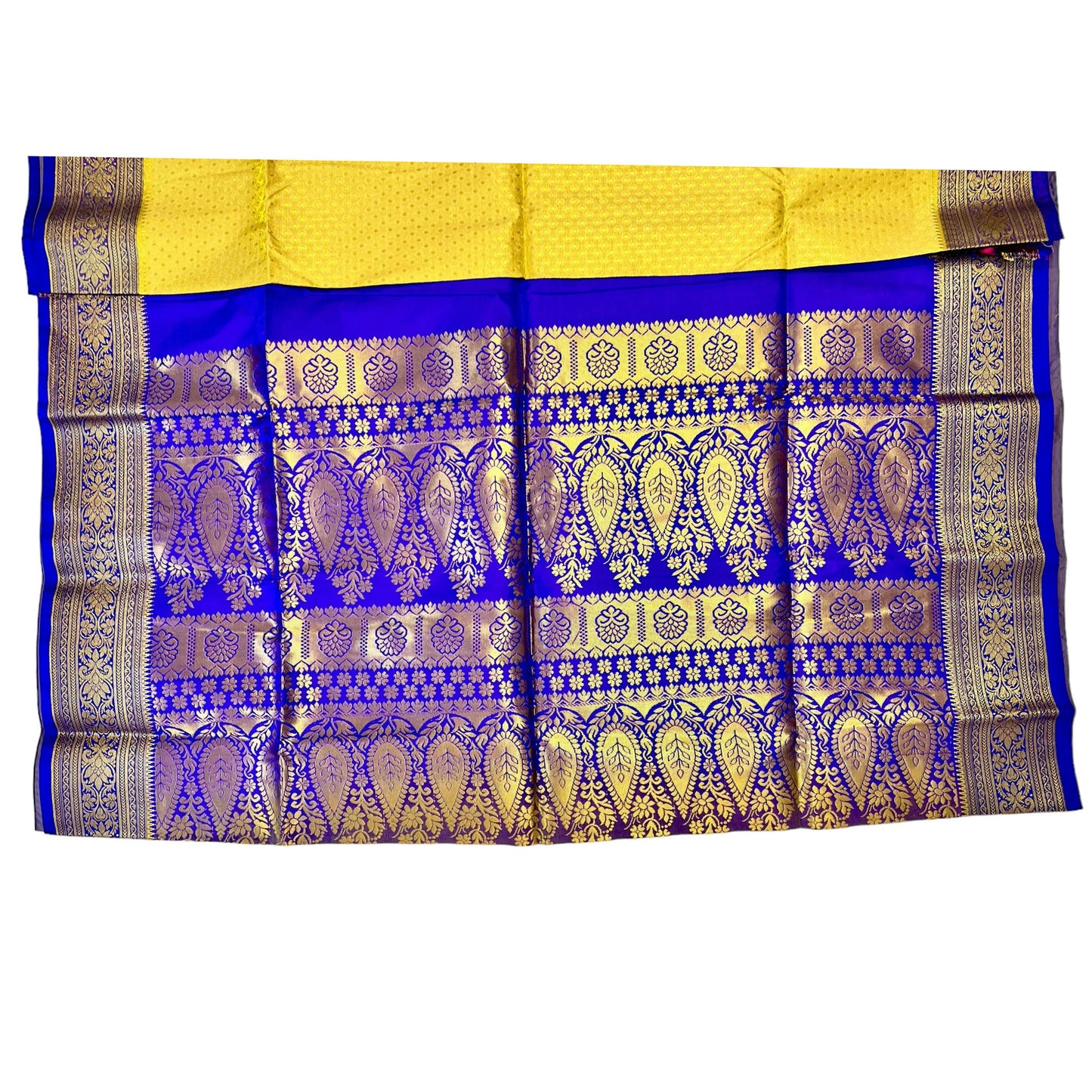 Lemon Yellow Color Kanjivaram Silk Saree