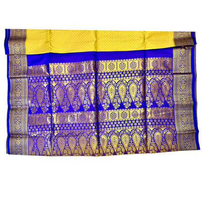 Lemon Yellow Color Kanjivaram Silk Saree