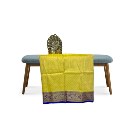 Lemon Yellow Color Kanjivaram Silk Saree