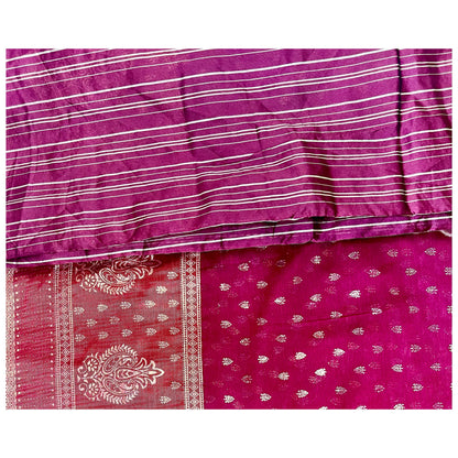Maroon Color New foil work fancy fabric saree