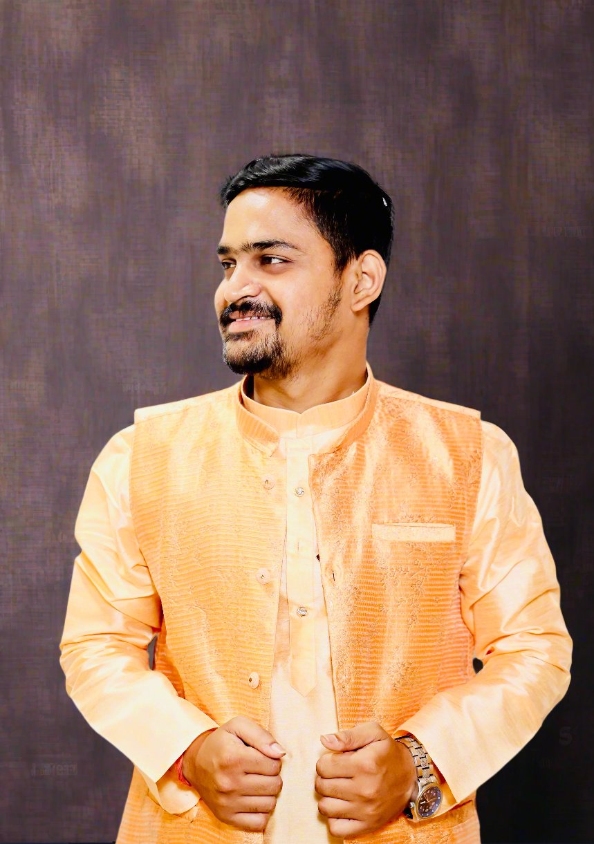 Mens_Beige_Color_Jacquard_Kurta_Pajama_with_Peach_Color_Jacket_Suit_Close_Up