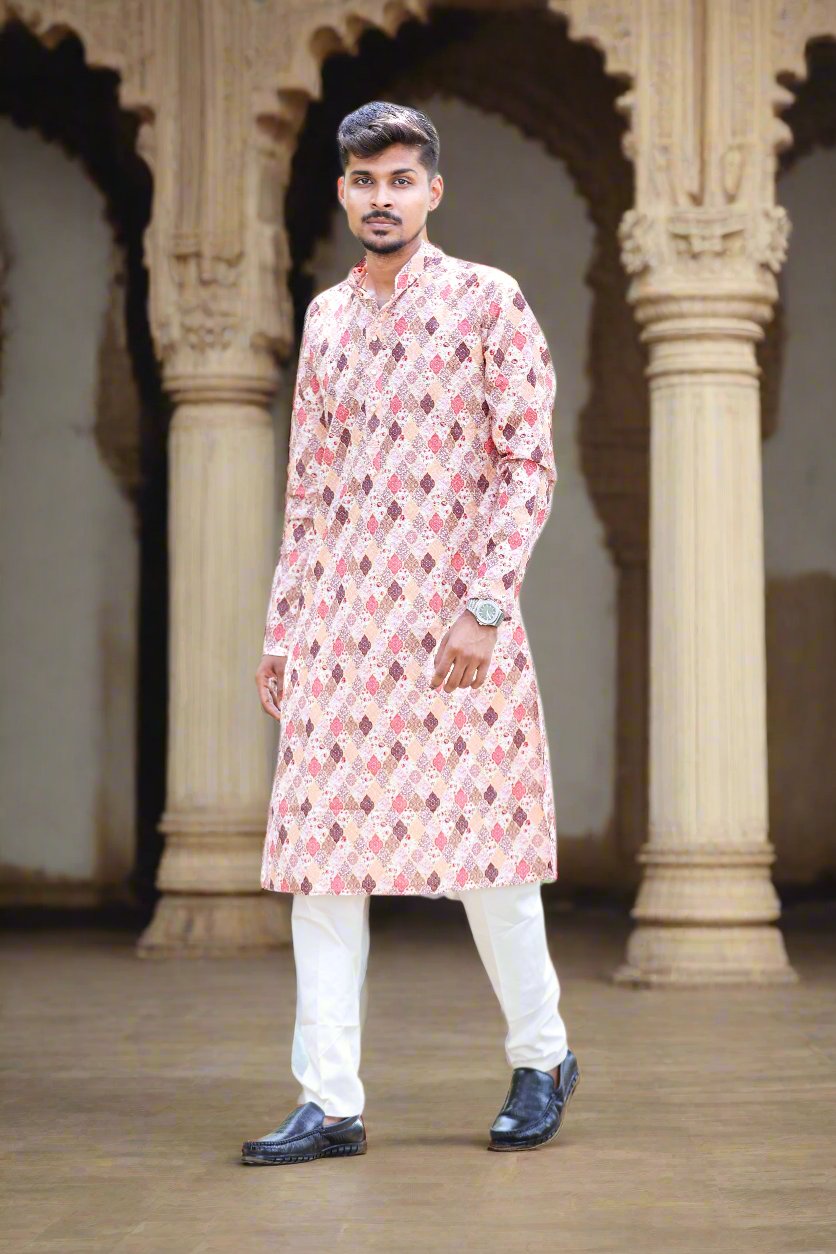 Mens_Brown_Color_with_Digital_print_Embroidery_Sequence_Work_Kurta_Pajama_Set_Side