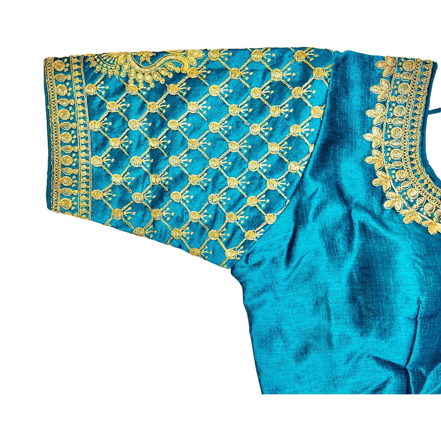 Peacock Green Color Trendy Women's Jacquard Embroidered Readymade Blouse, Designer Blouse, Crop Top, Tunic Top, Fancy Blouse, Bridal Blouse, Party Wear Blouse, Padded Blouse, Choli Blouse, Wedding Blouse