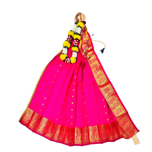 Persian Rose Paithani Gudi Vastra, Readymade Paithani Saree for Gudi Padwa Pooja