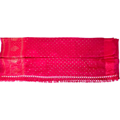 Persian Rose Pink Color New foil work fancy fabric saree