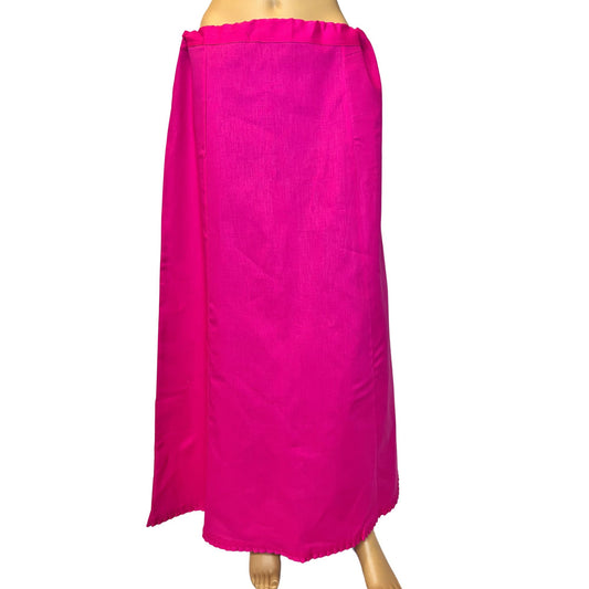 Pink Color Petticoat/Inner Skirts/Saya for Saree, Cotton Stitched Adjustable Waist Saree Underskirt, Lining Skirt, Comfortable to wear , Readymade Petticoat