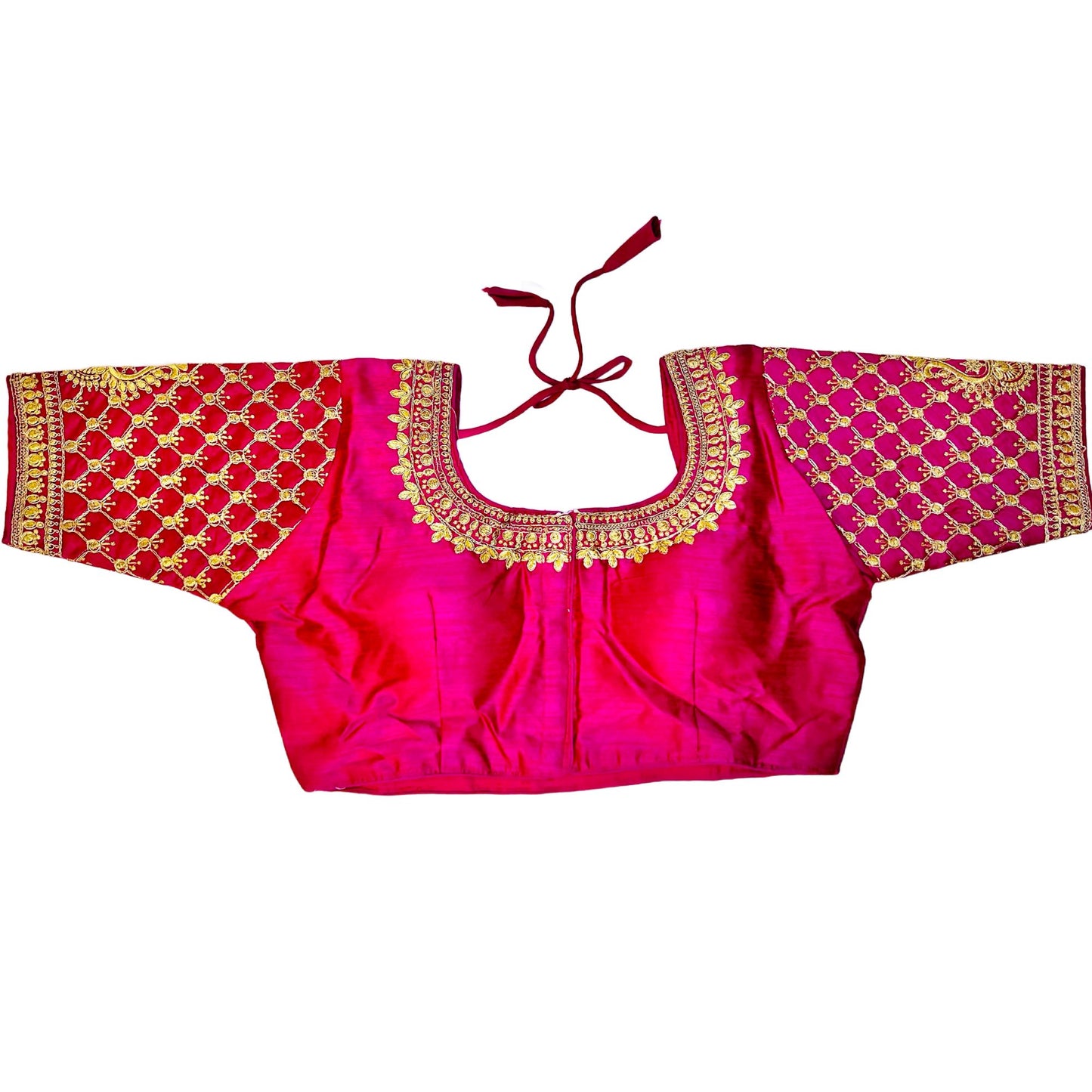 Pink Color Trendy Women's Jacquard Embroidered Readymade Blouse, Designer Blouse, Crop Top, Tunic Top, Fancy Blouse, Bridal Blouse, Party Wear Blouse, Padded Blouse, Choli Blouse, Wedding Blouse
