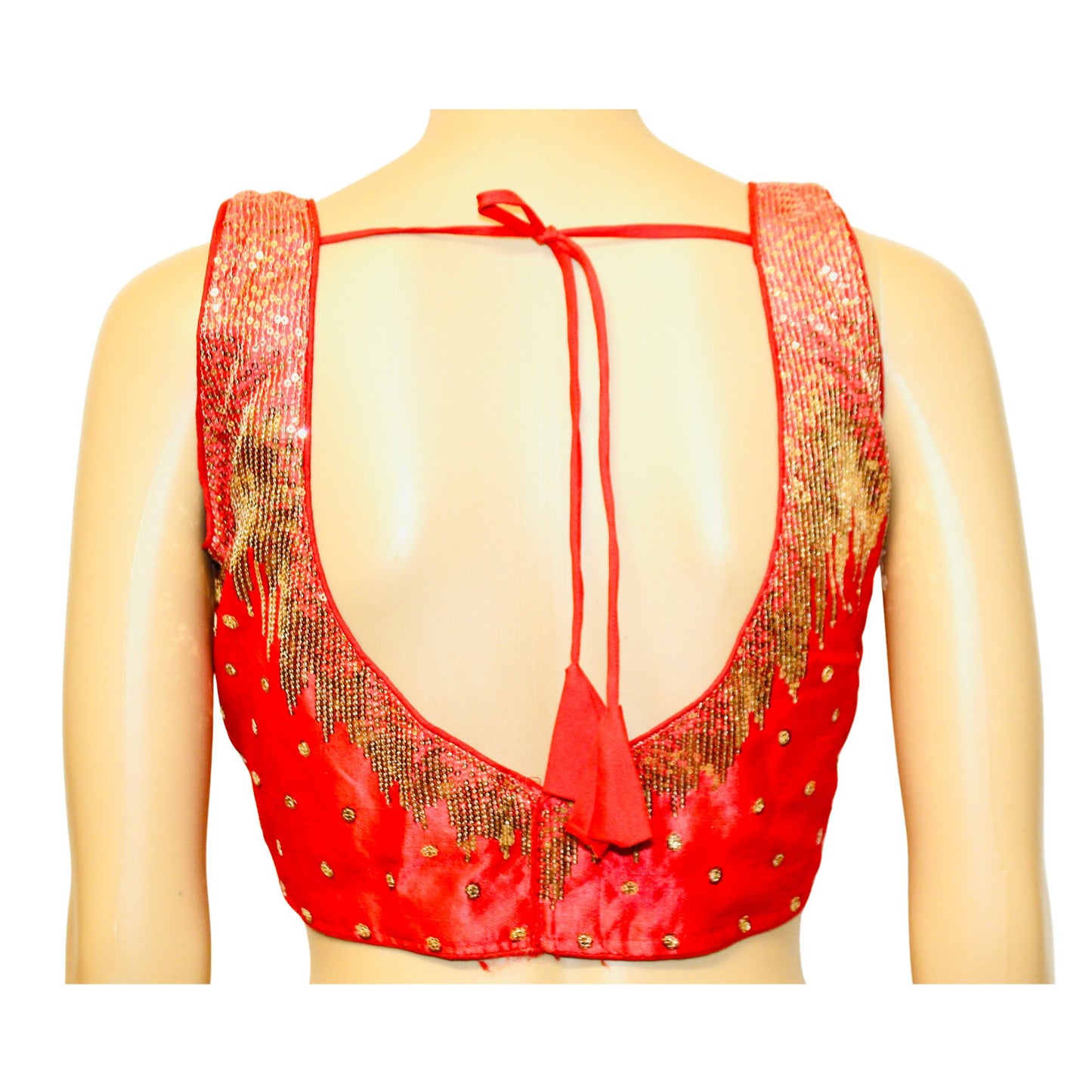 Pinkish Red Color Milan Silk Sequence Work Readymade Blouse, Designer Blouse, Crop Top, Tunic Top, Fancy Blouse, Party Wear Blouse, Wedding Blouse