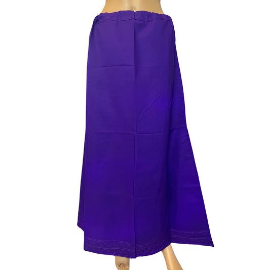 Purple Color Petticoat/Inner Skirts/Saya for Saree, Cotton Stitched Saree Underskirt, Lining Skirt, Comfortable to wear , Readymade Petticoat