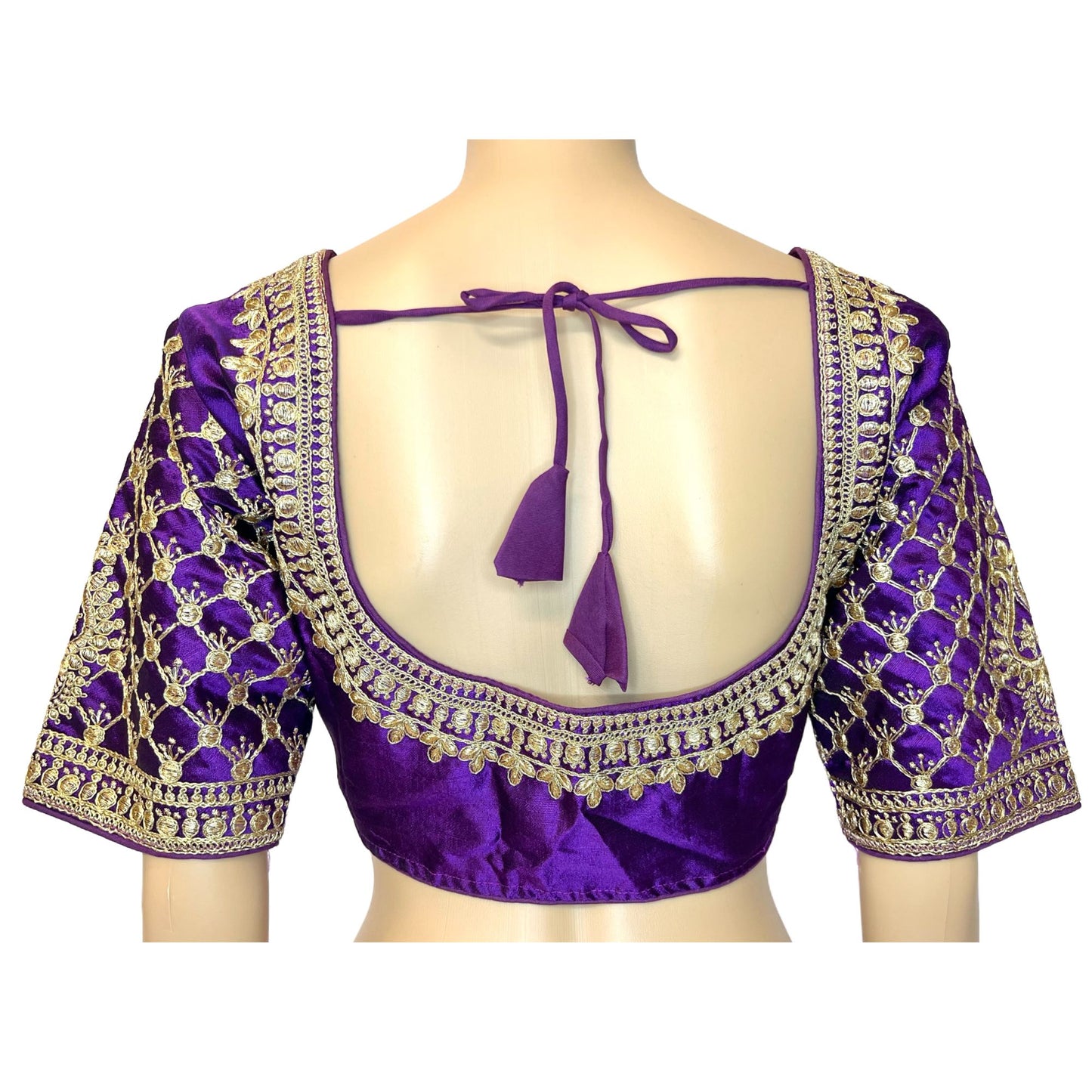 Purple Color Trendy Women's Jacquard Embroidered Readymade Blouse, Designer Blouse, Crop Top, Tunic Top, Fancy Blouse, Bridal Blouse, Party Wear Blouse, Padded Blouse, Choli Blouse, Wedding Blouse