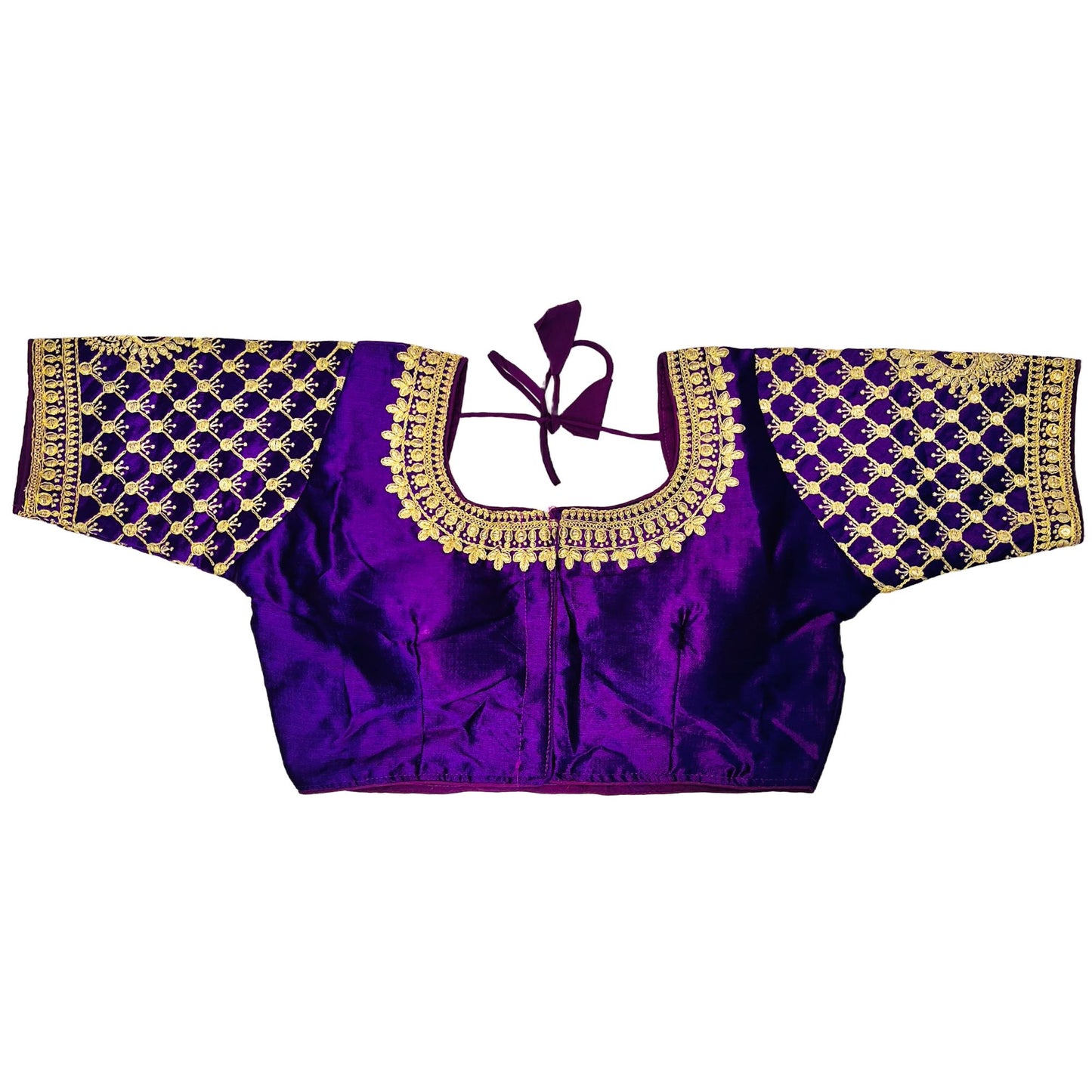 Purple Color Trendy Women's Jacquard Embroidered Readymade Blouse, Designer Blouse, Crop Top, Tunic Top, Fancy Blouse, Bridal Blouse, Party Wear Blouse, Padded Blouse, Choli Blouse, Wedding Blouse