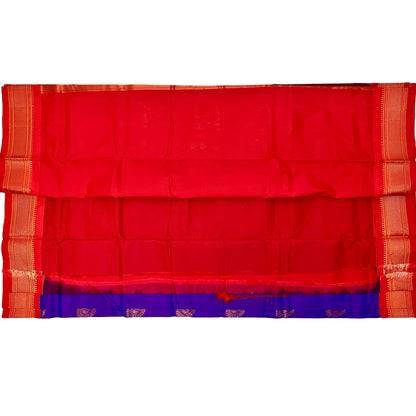 Purple_and_Red_Semi_Silk_Paithani_Saree_blouse